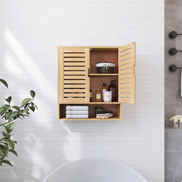 Latitude Run Lelsie Solid Wood Wall Mounted Bathroom Cabinet | Wayfair.co.uk